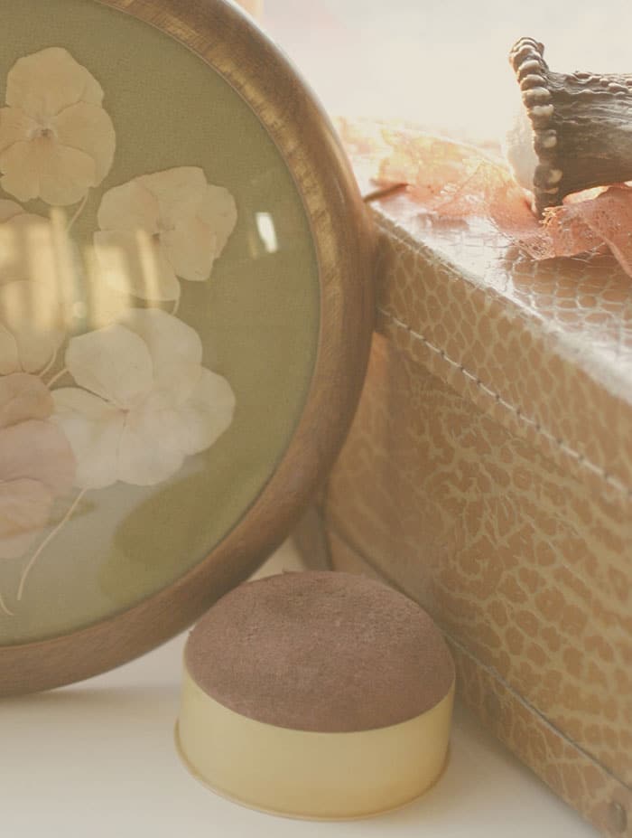 Vintage framed pansies and celluloid pin cushion