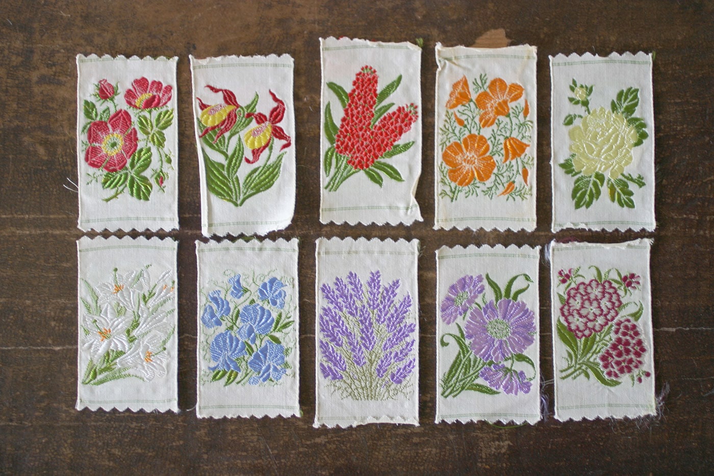 Vintage Kensitas silk cigarette flowers