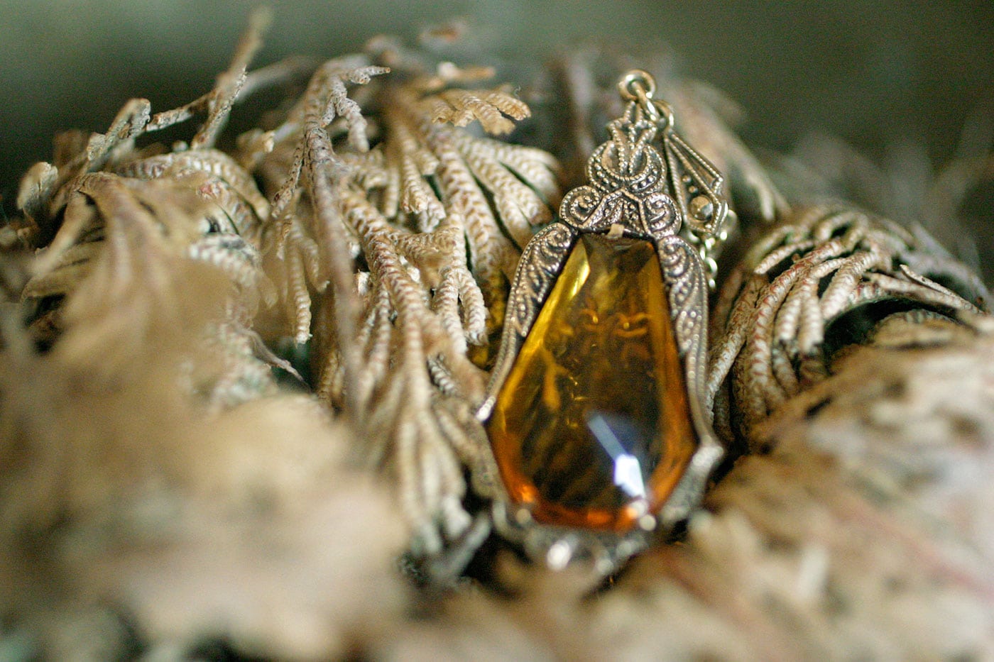 Glass art deco pendant
